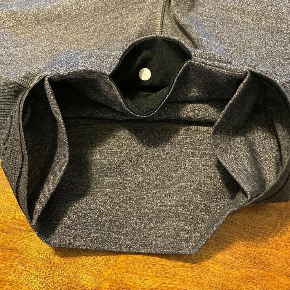 Lululemon Hit It Crop 4 Carbon Gray Sheer Cropped 24.5